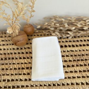 Lange en Gaze de Coton blanc (Rèf E.S)