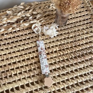 Attache Sucette en Gaze de Coton Tavira (Rèf E.S)