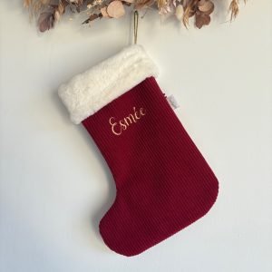 Les Chaussettes de Noël en Velours Côtelé