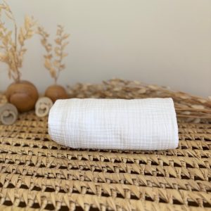Lange en Triple gaze de coton Blanc (Rèf ES)