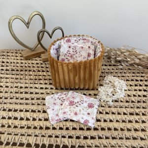 Panière Collection DouceCôte Ocre + 7 lingettes (Rèf ES)