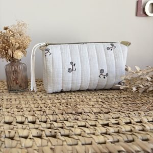 Trousse de Toilette en Gaze de Coton Queenstown (Rèf E.S)